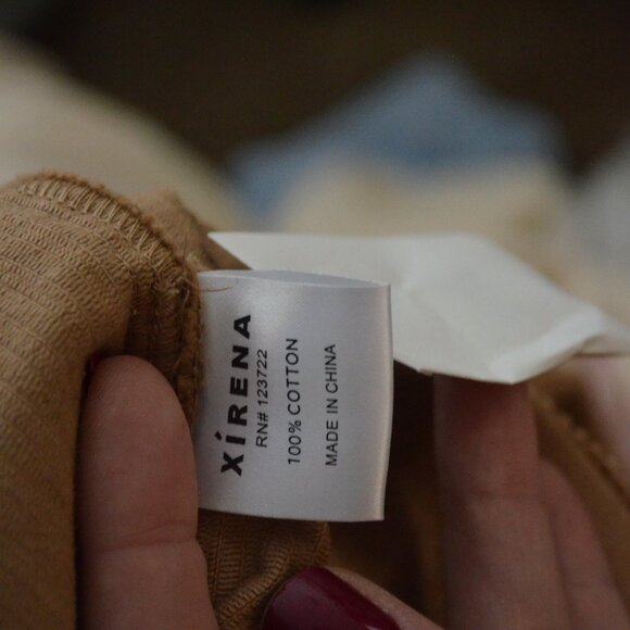 NWT $298 Sz L Xirena Brown Almond Tobin Crop Corduroy Jacket - Picture 8 of 8